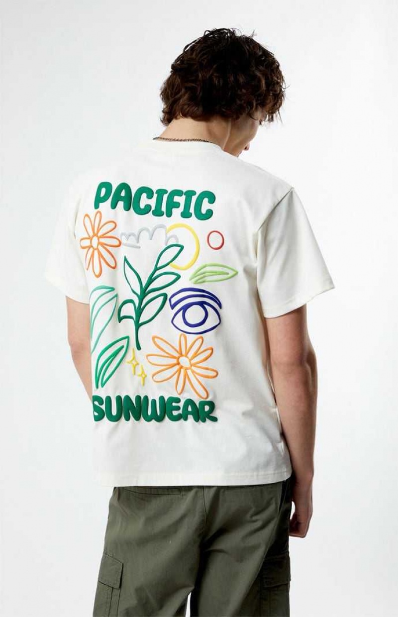 T-shirt PacSun Pacific Sunwear Graphique Dept. Homme Blanche | 709451FGB