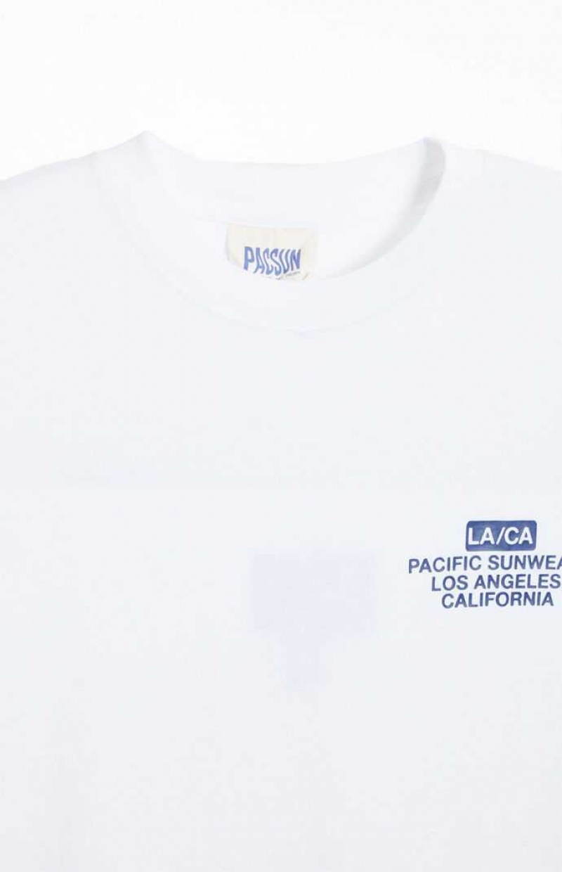 T-shirt PacSun Pacific Sunwear LA 1980 Homme Blanche | 095861GAH