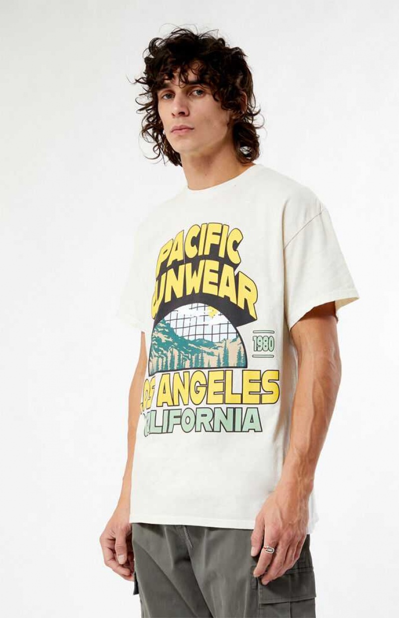 T-shirt PacSun Pacific Sunwear Los Angeles Homme Marron | 860497YHM