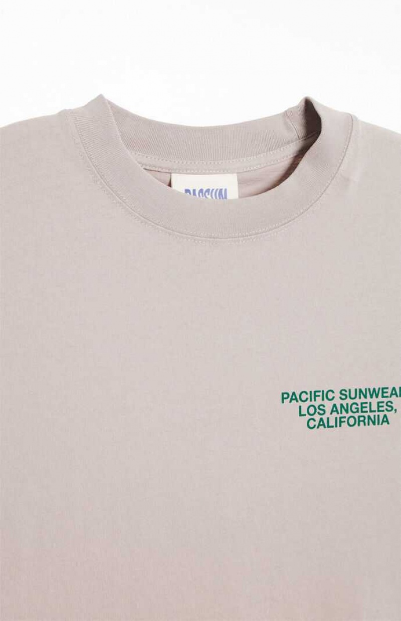 T-shirt PacSun Pacific Sunwear Palms Homme Blanche | 873921XTQ