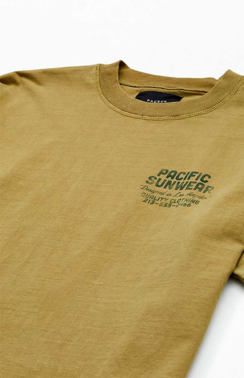 T-shirt PacSun Pacific Sunwear Quality Clothing Homme Vert Olive | 278094QTN