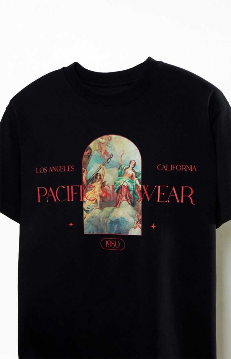 T-shirt PacSun Pacific Sunwear Renaissance Homme Noir | 174380DTN