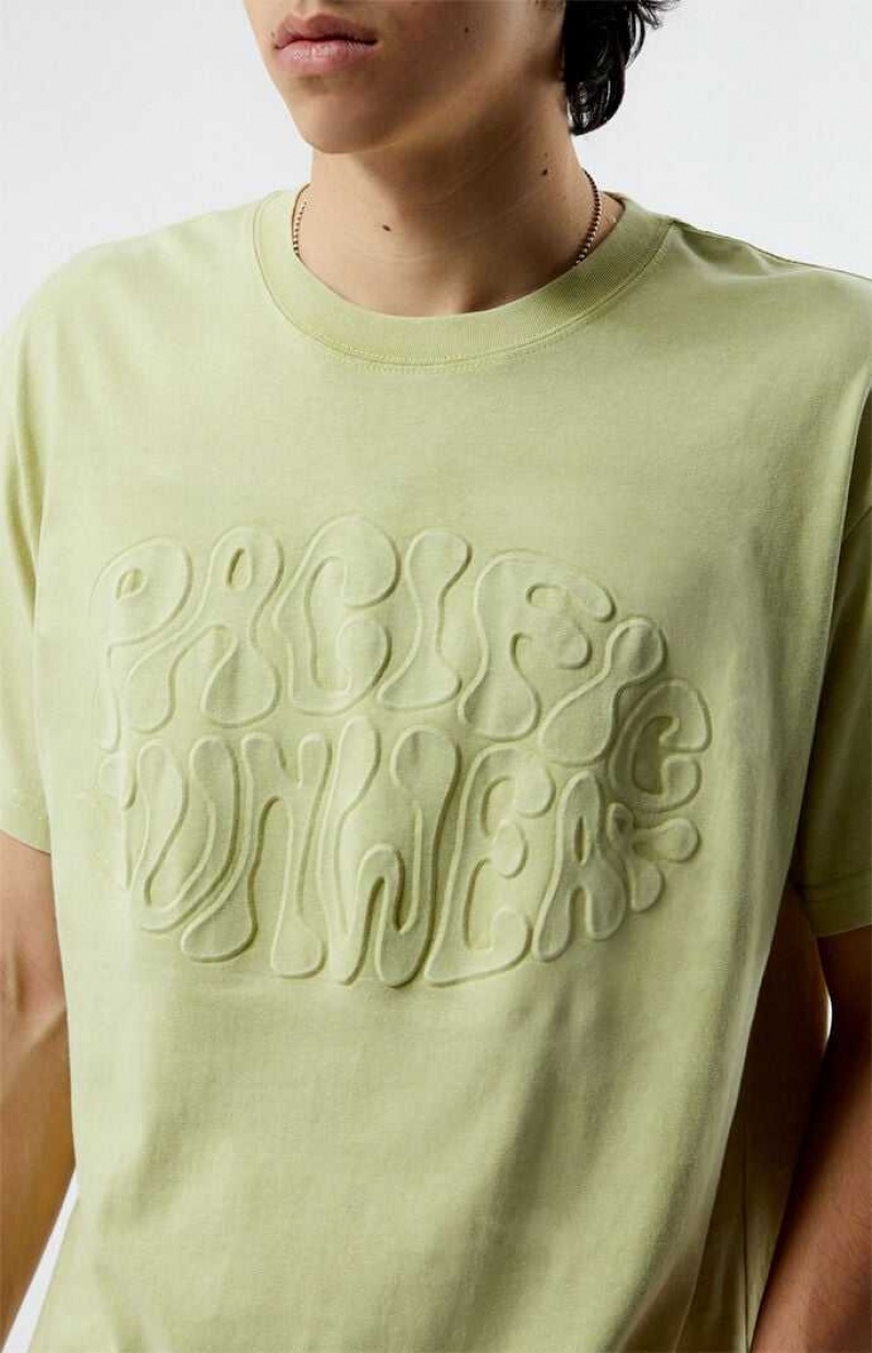 T-shirt PacSun Pacific Sunwear Trippy Homme Vert | 584713NRU