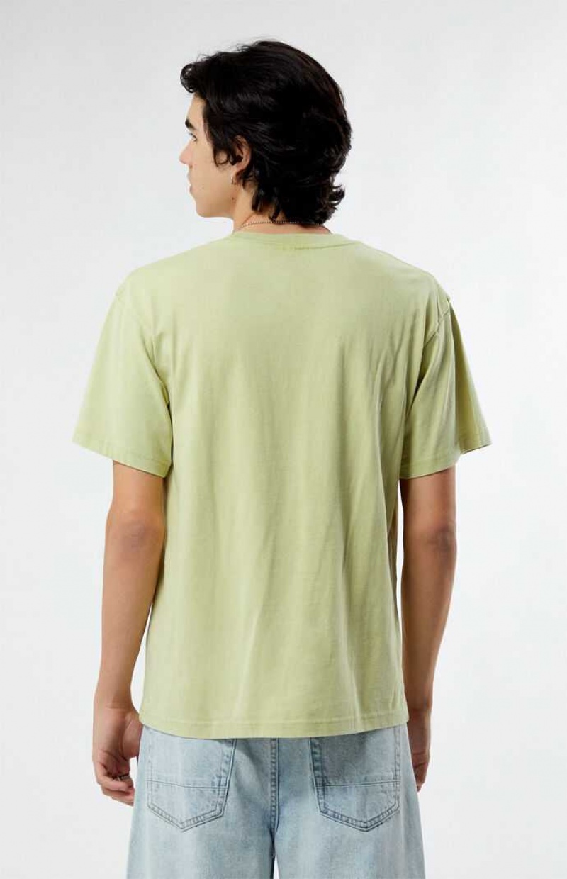 T-shirt PacSun Pacific Sunwear Trippy Homme Vert | 584713NRU