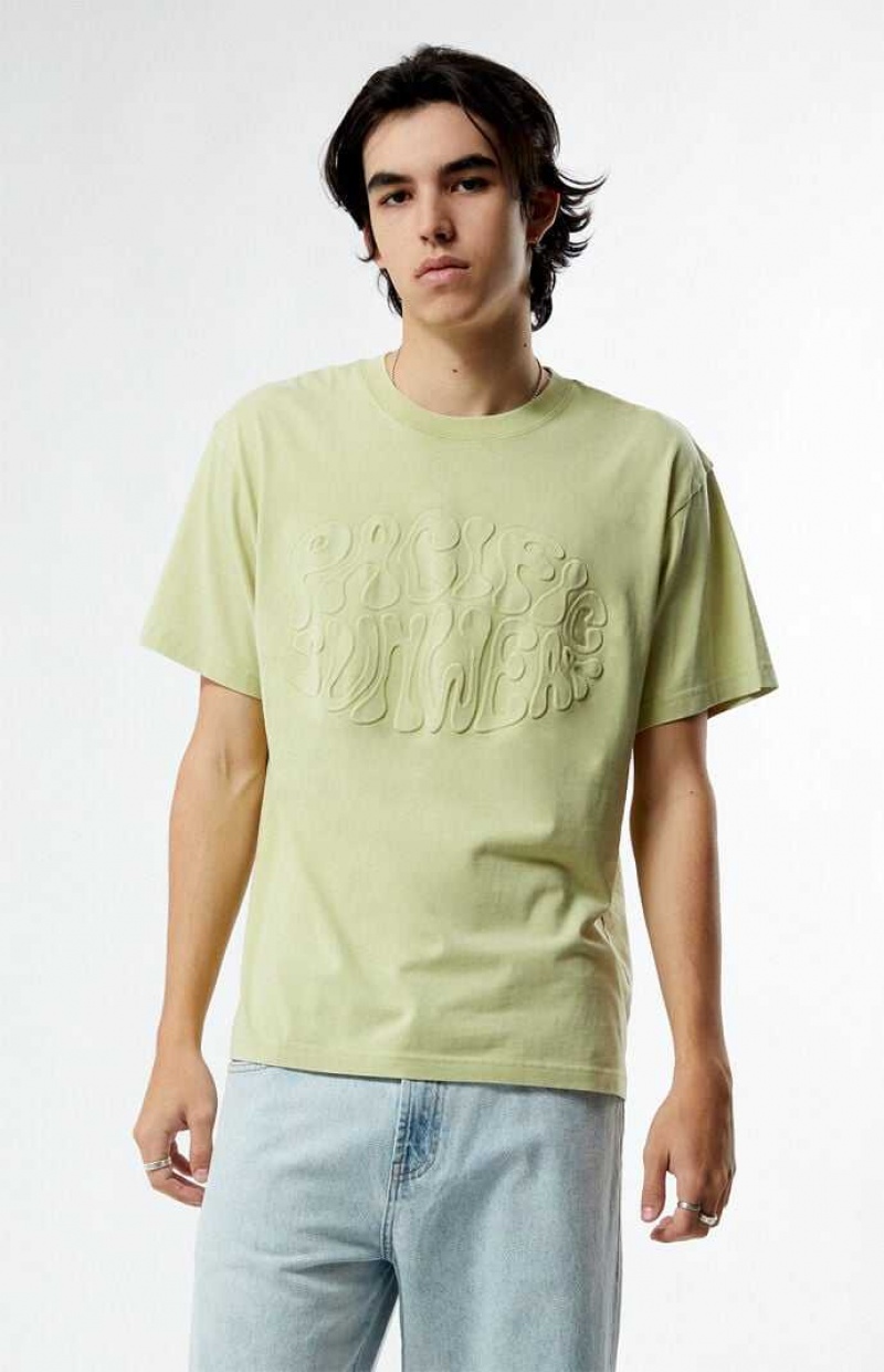 T-shirt PacSun Pacific Sunwear Trippy Homme Vert | 584713NRU