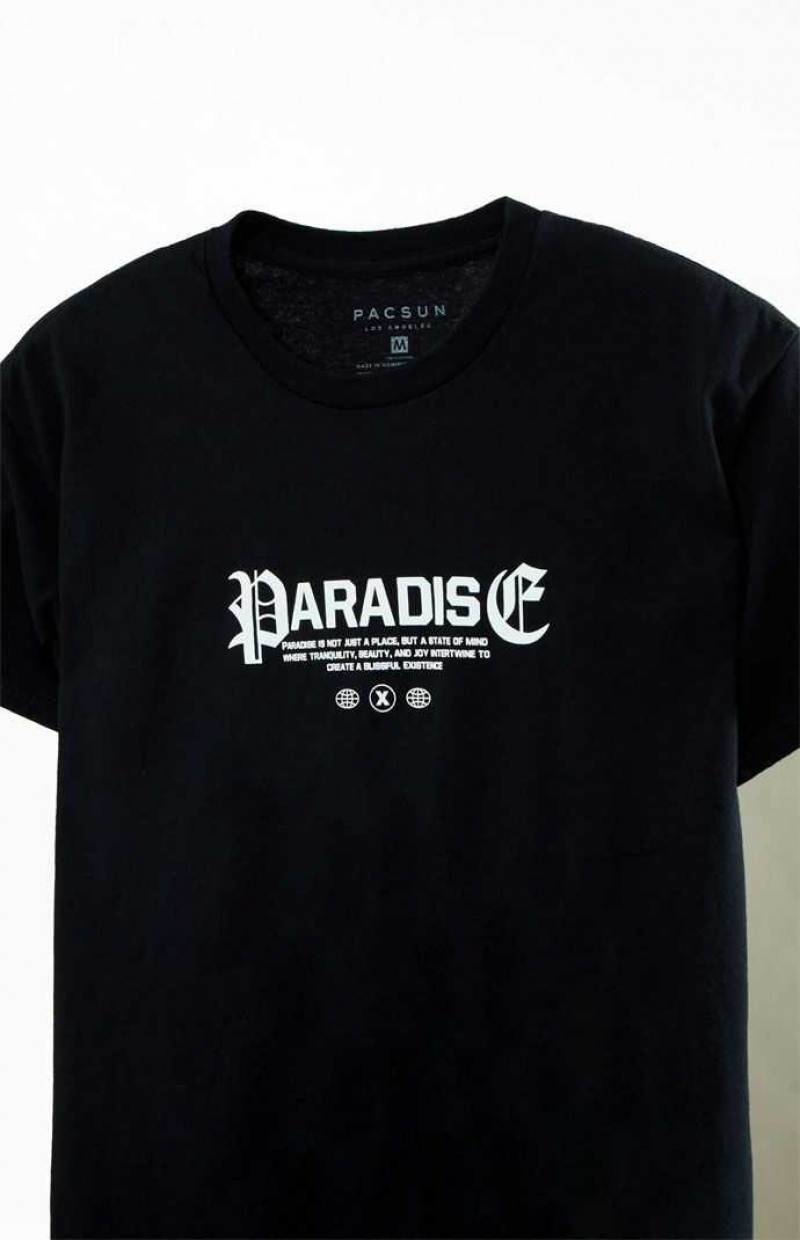 T-shirt PacSun Paradise Homme Noir | 056273WFX