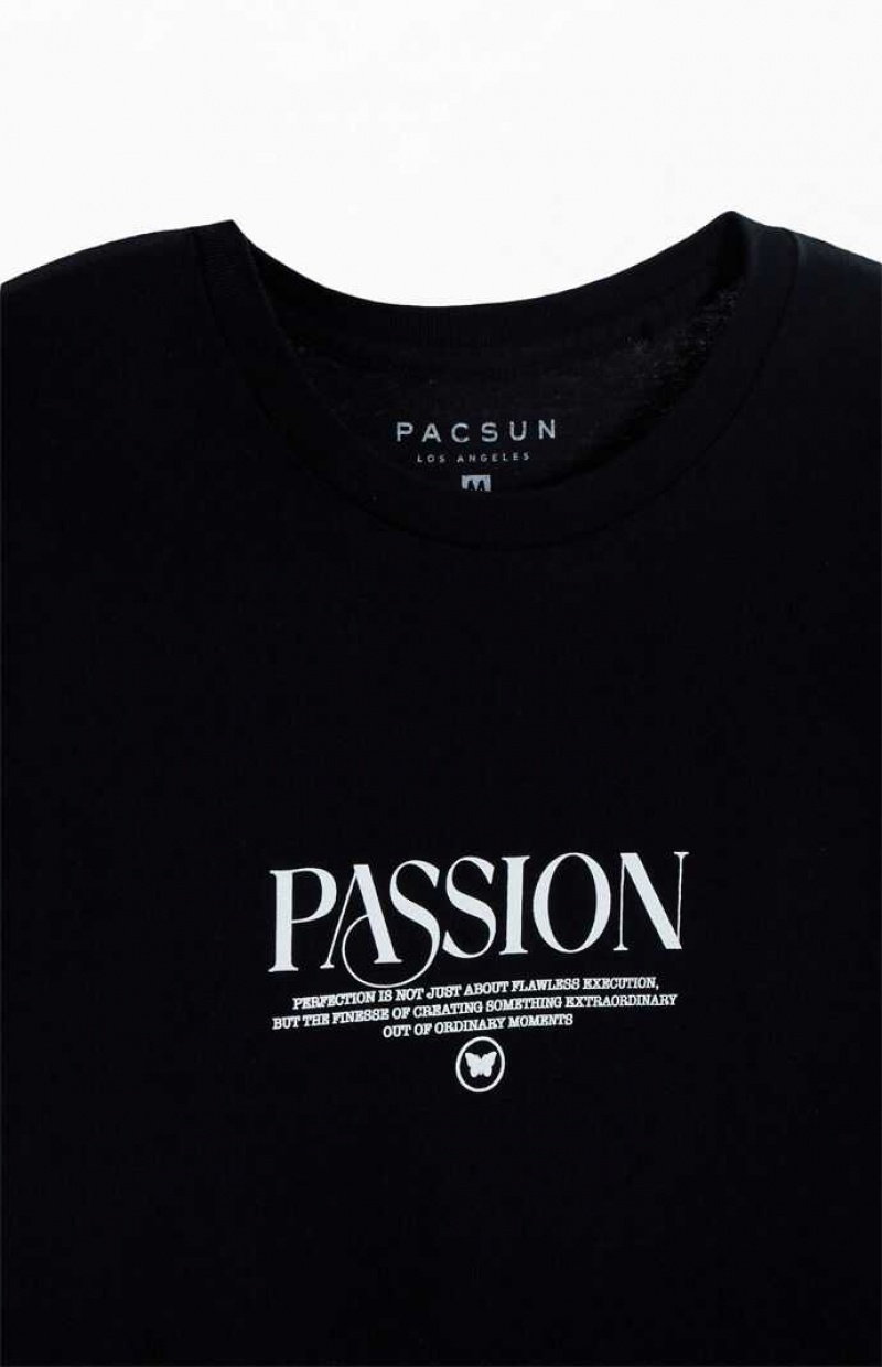 T-shirt PacSun Passion Homme Noir | 204791HYK