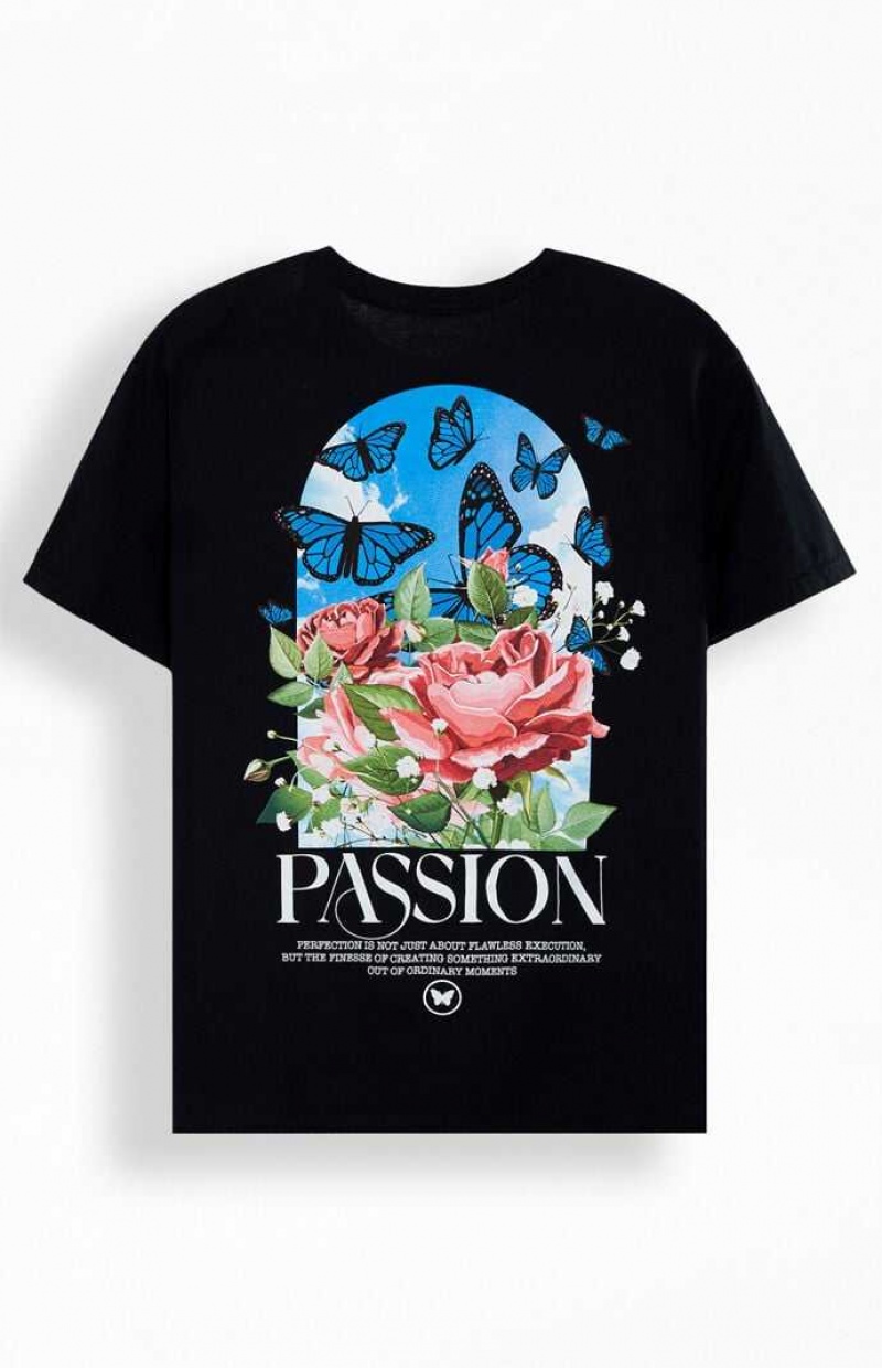 T-shirt PacSun Passion Homme Noir | 204791HYK