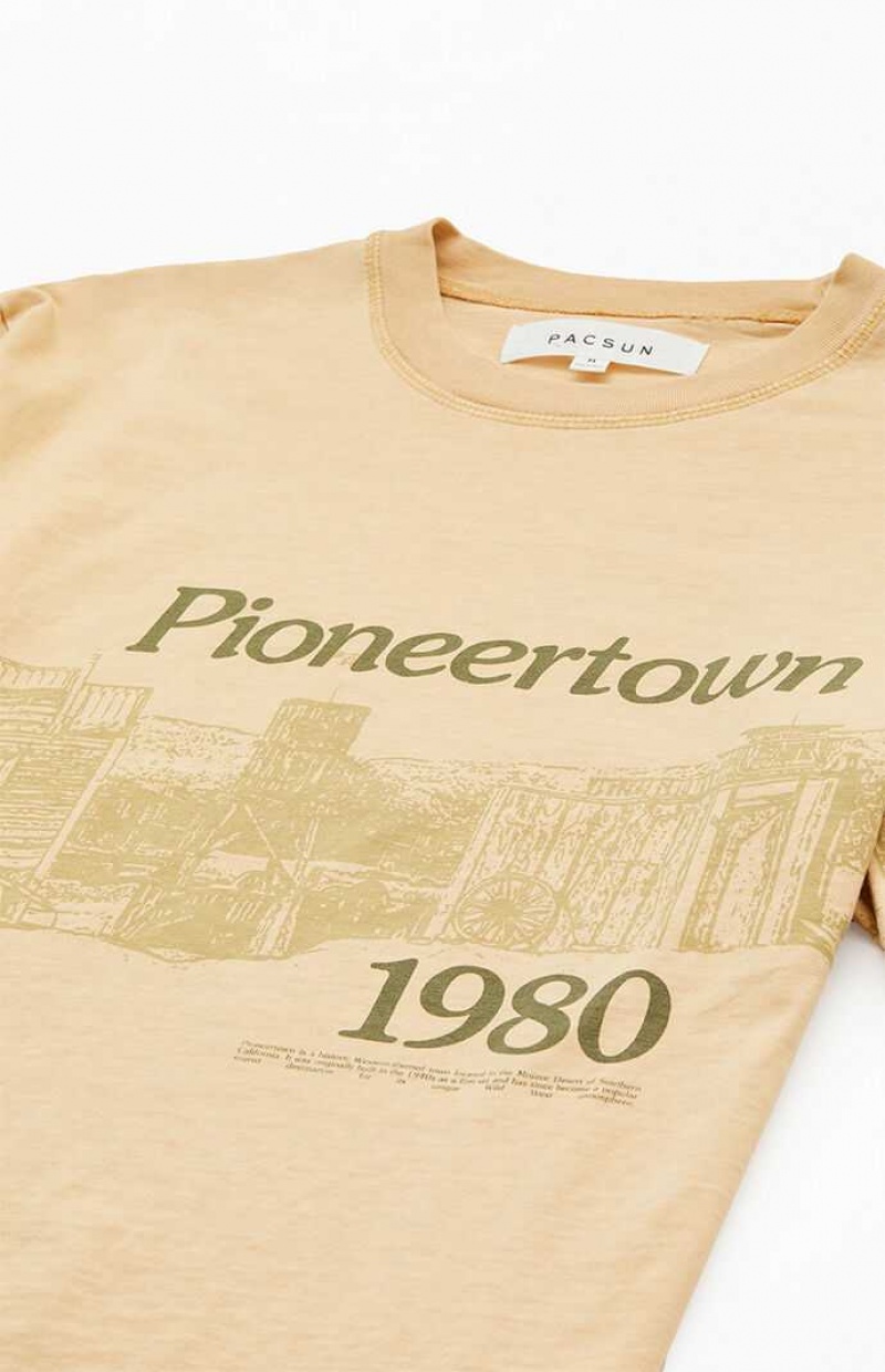 T-shirt PacSun Pioneertown 1980 Homme Kaki | 623480MQY