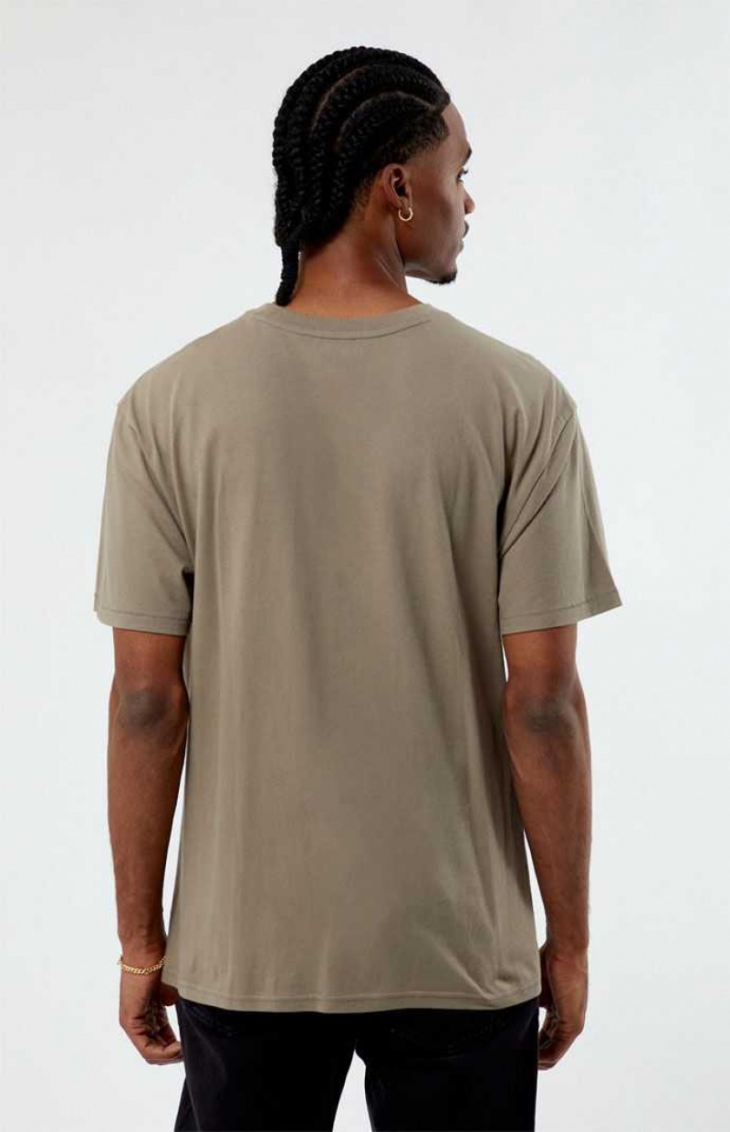 T-shirt PacSun Printed In LA Homme Marron | 590472OPI