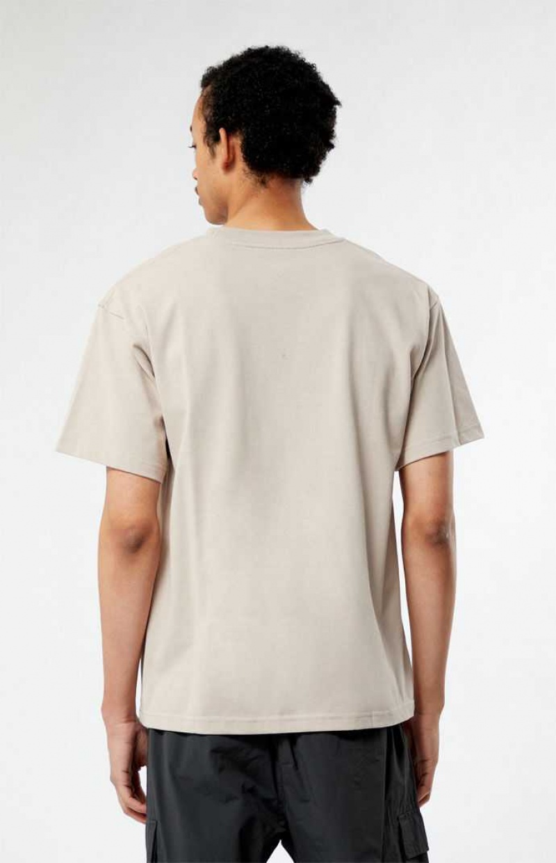 T-shirt PacSun Tan Premium Homme Marron | 621350CNQ