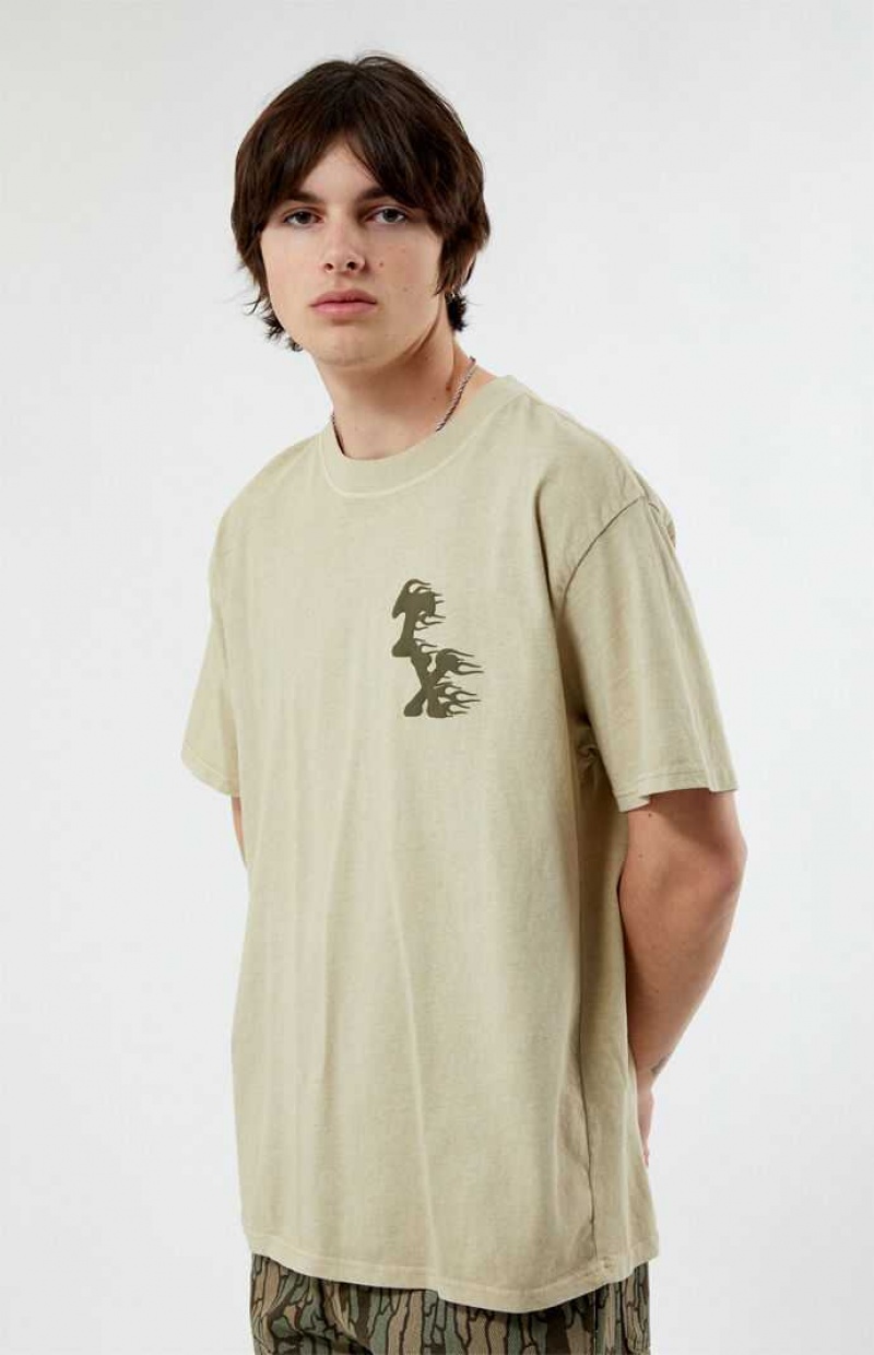 T-shirt PacSun Texas On Fire Homme Marron | 391785OGQ