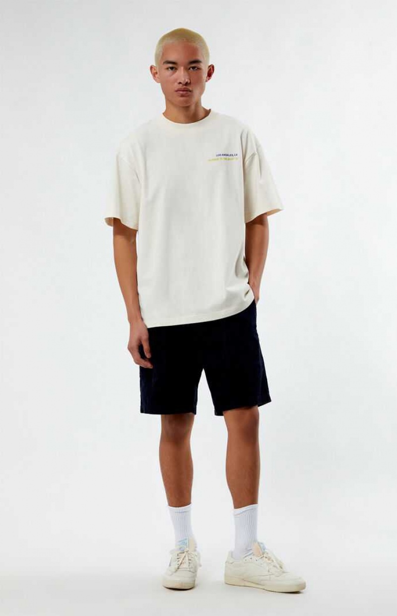 T-shirt PacSun Time & Place Oversized Homme Blanche | 130786XRF