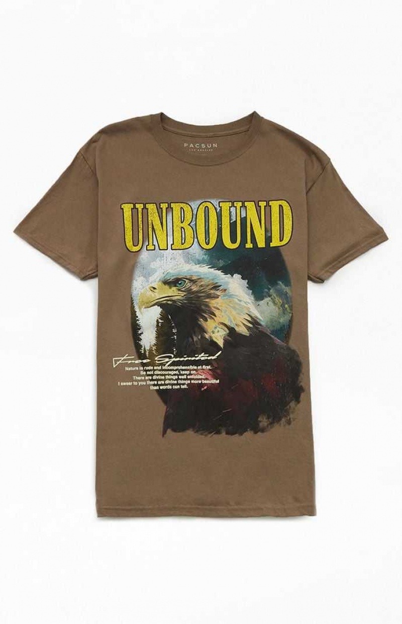 T-shirt PacSun Unbound Homme Marron | 570142HLU