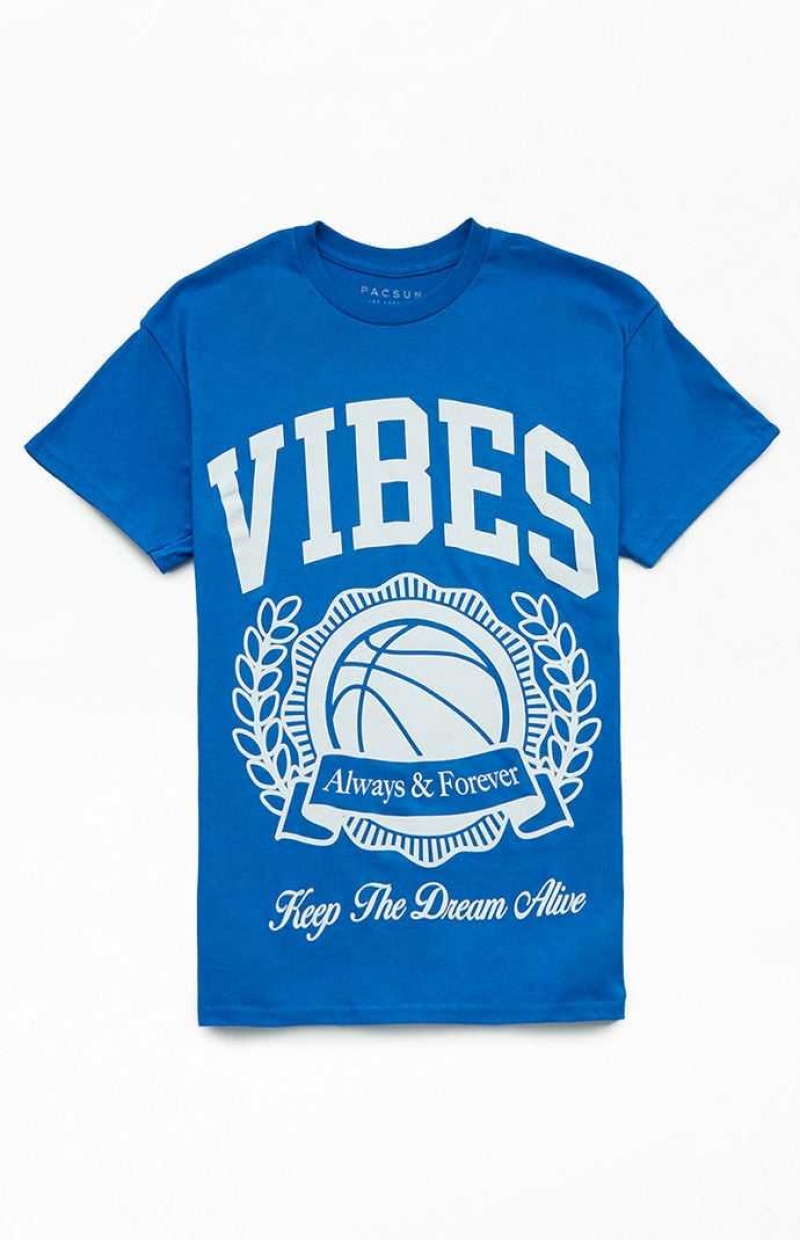 T-shirt PacSun Vibes Sports Homme Bleu | 631594GMO