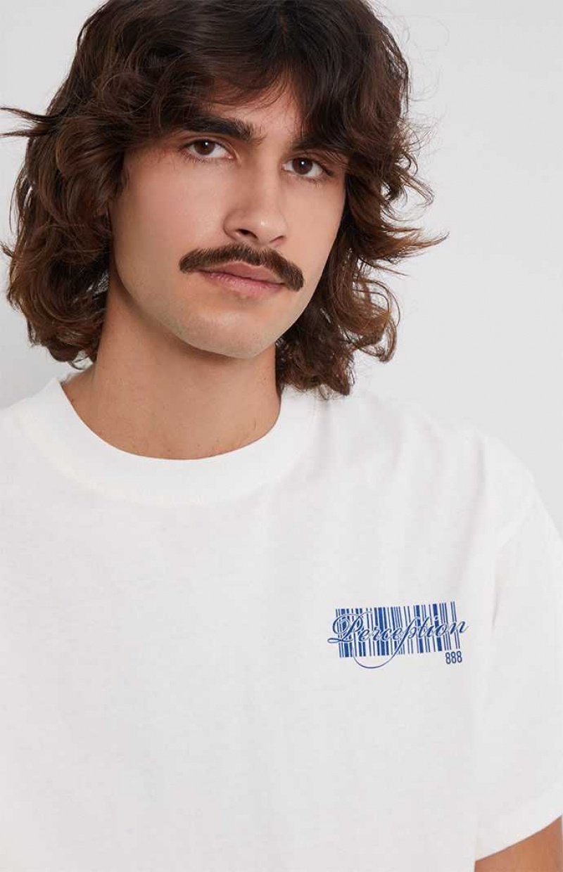 T-shirt PacSun Visualize Oversized Homme Blanche | 945178UJZ