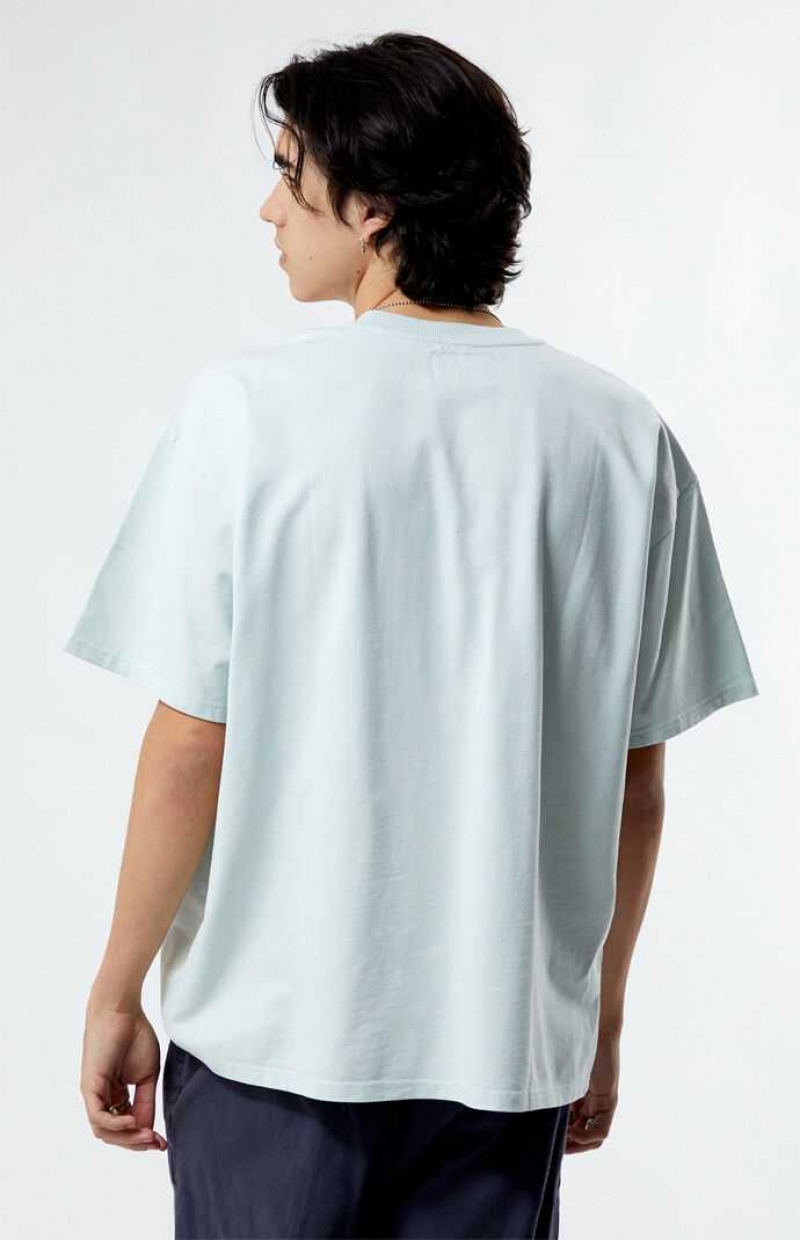 T-shirt PacSun Yosemite Oversized Terry Homme Bleu | 401382ZLX