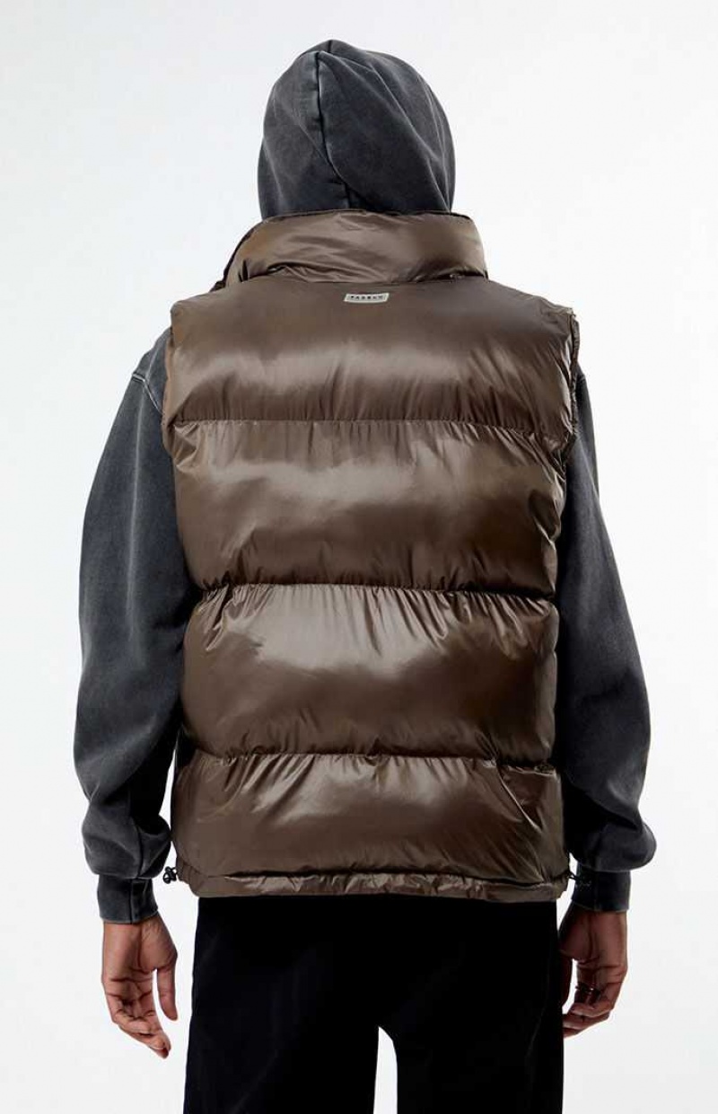 Vestes PacSun Brown Puffer Homme Marron | 427031AXF