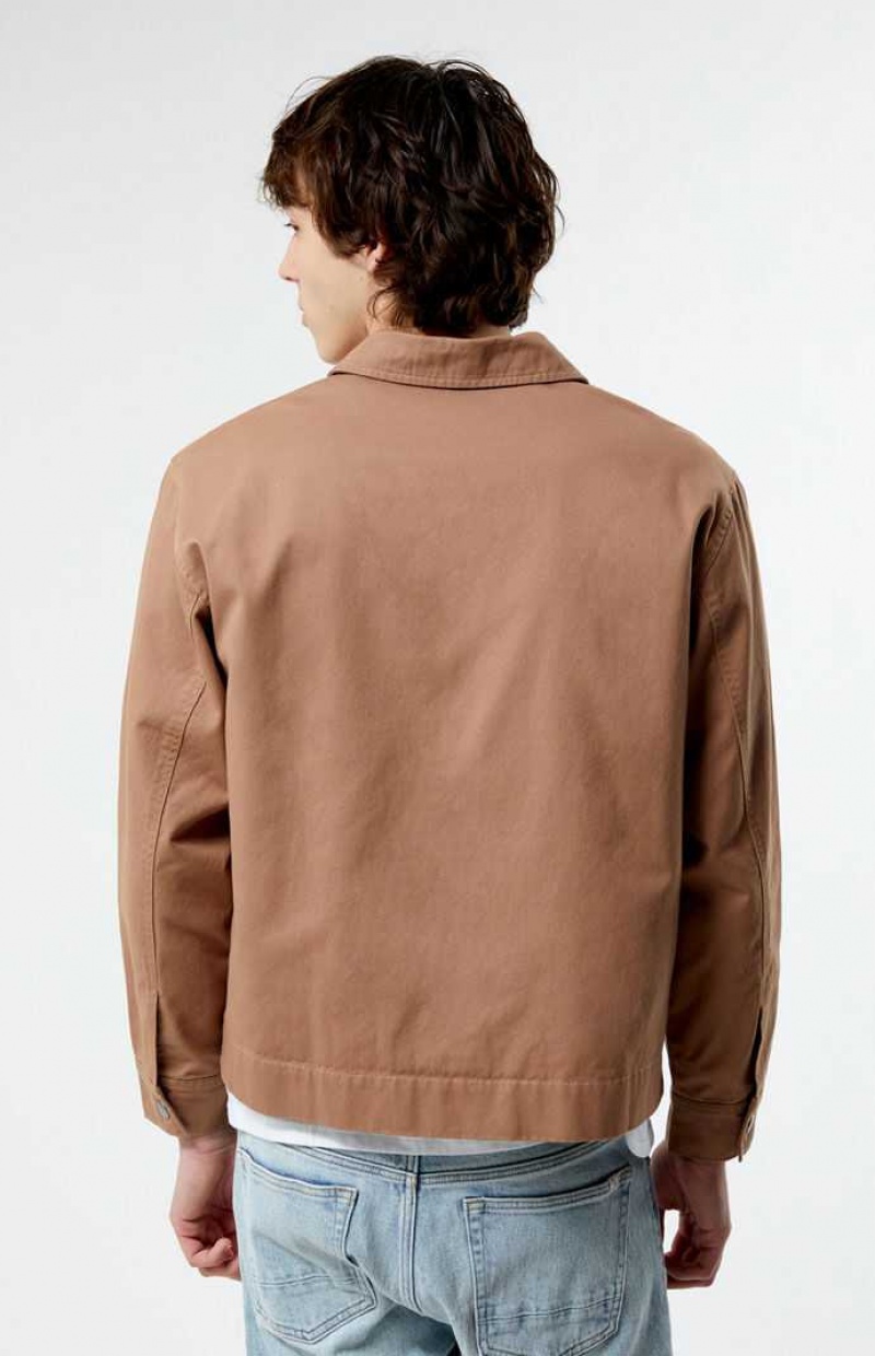 Vestes PacSun Embroidery Homme Marron | 581237XOV