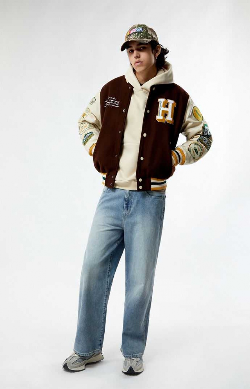 Vestes PacSun Hawthorne Varsity Homme Marron | 273986NIY