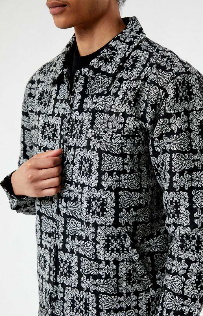 Vestes PacSun Jacquard Homme Noir | 401678OLI