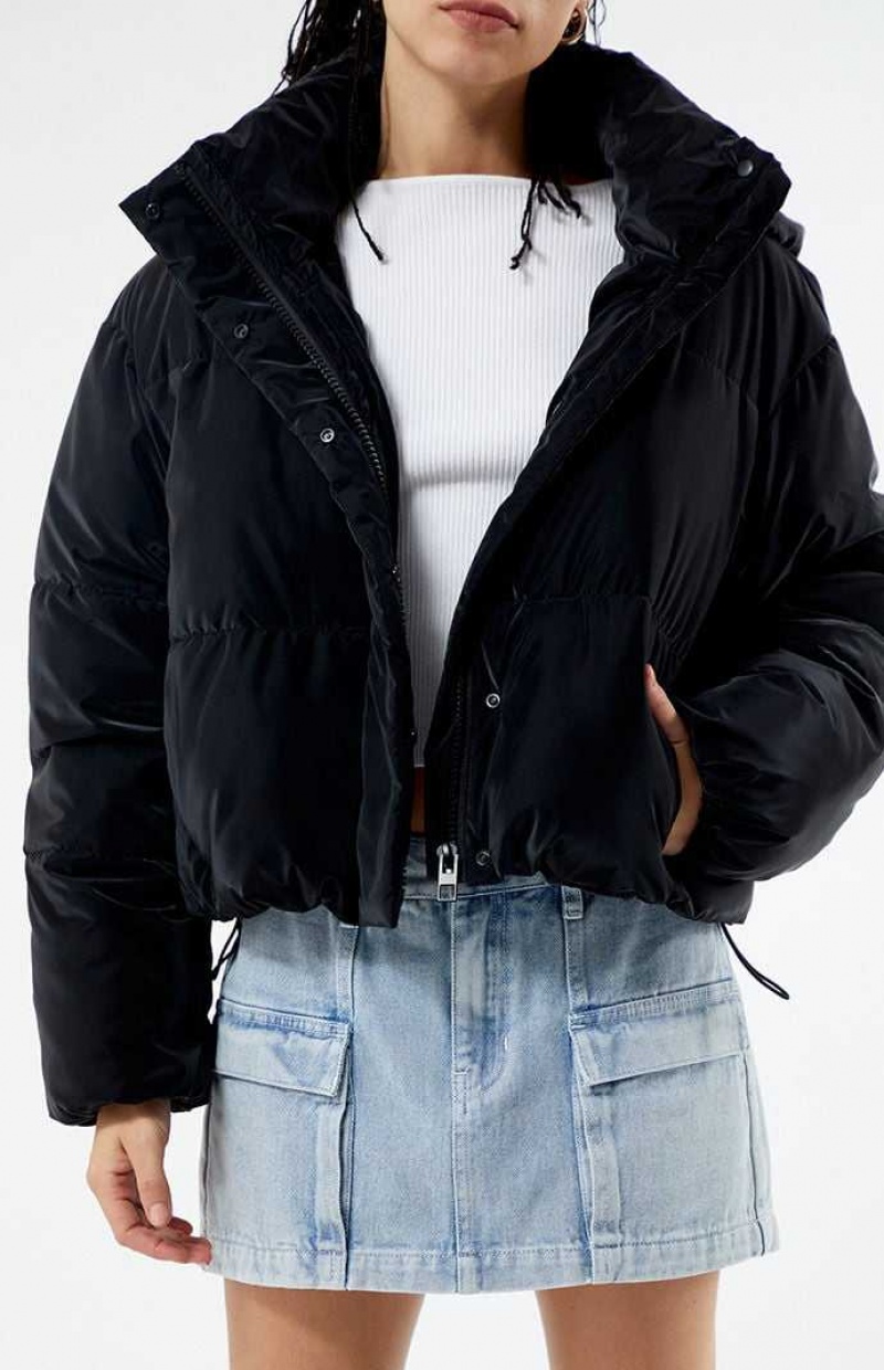 Vestes PacSun Puffer Femme Noir | 180975BDP