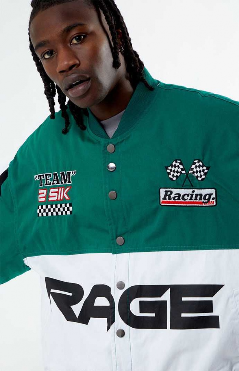 Vestes PacSun Rage Racing Homme Vert | 198230BRQ