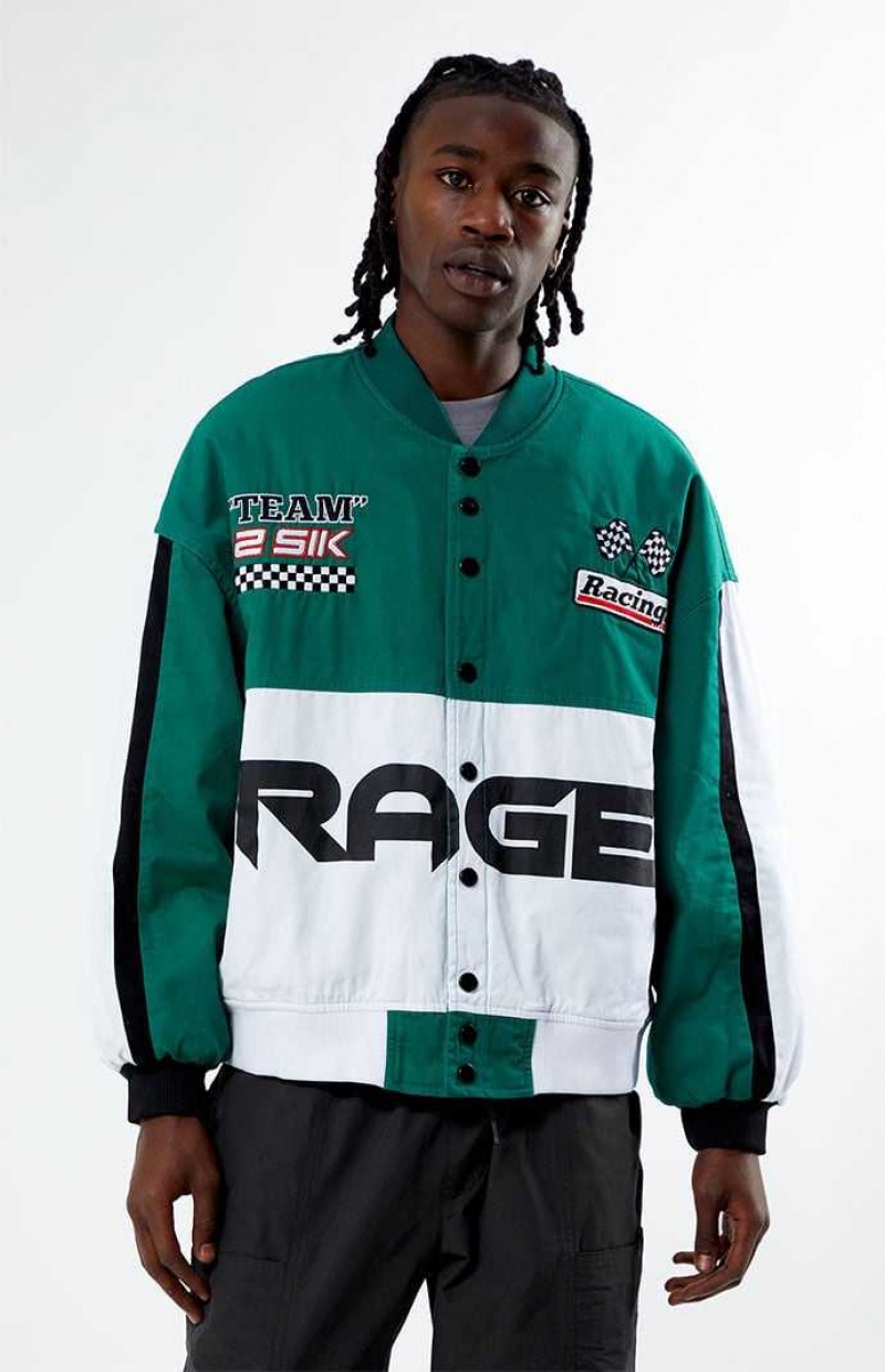 Vestes PacSun Rage Racing Homme Vert | 198230BRQ