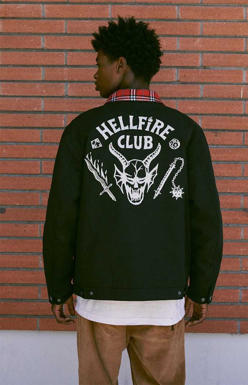 Vestes PacSun Stranger Things x Hellfire Club Homme | 125803ADB